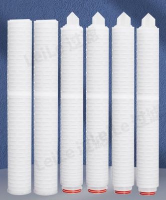 친수성 PTFE 주름 필터 카트리지 고유량 내화학성