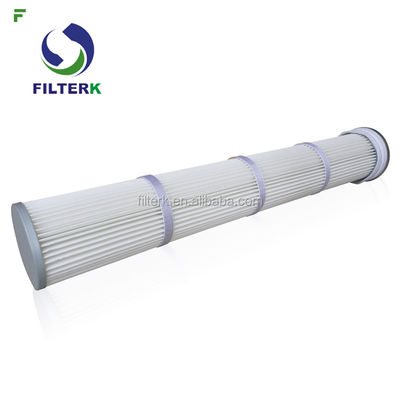 Polyester Pleated Pulse Jet Filter 178mm x 1000mm 99.99% Efficiency